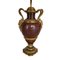 French Rouge and Gilt Bronze Mounted Table Lamps with Metalic Shades, Set of 2, Image 2