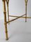 Hollywood Regency Golden Bamboo and Brass Stool by Maison Bagues, 1970s 3