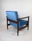 GFM-142 Sessel aus blauem Samt von Edmund Homa, 1970er 9