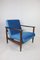 GFM-142 Sessel aus blauem Samt von Edmund Homa, 1970er 2