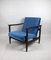 GFM-142 Sessel aus blauem Samt von Edmund Homa, 1970er 1