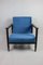 GFM-142 Sessel aus blauem Samt von Edmund Homa, 1970er 5