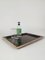 Faux Tortoiseshell and Brass Acrylic Glass Serving Tray, Italy, 1970s 14