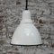 Lampes à Suspension d'Usine Vintage Industrielles en Émail Blanc 4