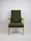 Vintage Green GFM18 Olive Boucle Armchair by E.Homa, 1970s 5
