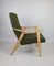 Vintage Green GFM18 Olive Boucle Armchair by E.Homa, 1970s 9