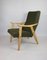 Vintage Green GFM18 Olive Boucle Armchair by E.Homa, 1970s 6