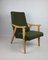 Vintage Green GFM18 Olive Boucle Armchair by E.Homa, 1970s 4