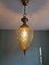 Lampada da soffitto vintage in vetro color ambra, anni '70, Immagine 9