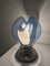 Lámpara de mesa vintage de cristal azul atribuida a Toni Zuccheri, Imagen 4