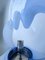 Lámpara de mesa vintage de cristal azul atribuida a Toni Zuccheri, Imagen 5