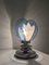 Lámpara de mesa vintage de cristal azul atribuida a Toni Zuccheri, Imagen 2