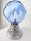 Lámpara de mesa vintage de cristal azul atribuida a Toni Zuccheri, Imagen 3