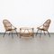 Rattan Armchairs and Coffee Table by Alan Fuchs from Krásná Jizba, 1960s, Set of 3 1