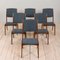 Deep Blue and Rosewood High Backed Chairs by Skovby Møbelfabrik, Denmark, 1960s, Set of 6, Image 1