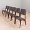 Deep Blue and Rosewood High Backed Chairs by Skovby Møbelfabrik, Denmark, 1960s, Set of 6, Image 13