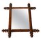 Small Brown Faux Bamboo Mirror, France, 1940s, Image 1
