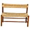 Straw and Wood Model Dordogne Bench by Charlotte Perriand, France, 1950s, Image 1