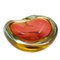 Red and Yellow Murano Glass Bowl by Flavio Poli for Seguso, Italy, 1960s 2