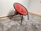 Balloon Lounge Chair in Red Suede & Metal by Hans Olsen, Denmark, 1960s 4