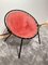 Balloon Lounge Chair in Red Suede & Metal by Hans Olsen, Denmark, 1960s 8