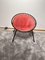 Balloon Lounge Chair in Red Suede & Metal by Hans Olsen, Denmark, 1960s 3