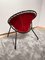 Balloon Lounge Chair in Red Suede & Metal by Hans Olsen, Denmark, 1960s 13