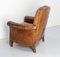 Antique Art Nouveau Leather and Studs Club Armchair, French, Image 10