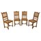 Louis XIII French Walnut and Cane Chairs, 1900s, Set of 4 1