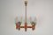 Lámpara de araña Mid-Century de madera atribuida a Instala Jilove U Decina, años 60, Imagen 1