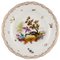 Piatto antico in porcellana di Meissen con uccelli e insetti dipinti a mano, Immagine 1