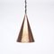 Lámpara colgante danesa de cobre martillado a mano de ES Horn Aalestrup, años 50, Imagen 1