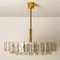 Large Glass and Brass Pendant attributed to Doria, 1970s, Image 4