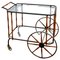 Vintage Barwagen aus Bambus & Messing von Maison Jansen, 1950 9