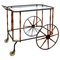 Vintage Bar Cart in Bamboo and Brass from Maison Jansen, 1950, Image 11