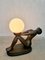 Vintage Ceramic Sculpture Globe Lamp 3