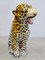 Vintage Italian Handmade Ceramic Leopard Cheetah Sculpture 1