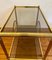 Golden Bar Cart with Glass Trays, 1950s 6