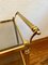 Golden Bar Cart with Glass Trays, 1950s 8