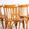 Bentwood Honey Beech Striped Seat Bentwood Dining Chairs, 1970s, Set of 6 5