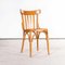 Bentwood Honey Beech Striped Seat Bentwood Dining Chairs, 1970s, Set of 6 1