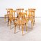 Bentwood Honey Beech Bentwood Dining Chairs, 1950s, Set of 6 5