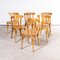 Bentwood Honey Beech Bentwood Dining Chairs, 1950s, Set of 6, Image 5