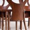 French Baumann Bentwood Dark Moutte Dining Chairs, 1960s, Set of 6, Image 5