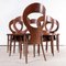 French Baumann Bentwood Dark Moutte Dining Chairs, 1960s, Set of 6 6