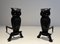 Cast Iron and Wrought Iron Chenets, 1970s, Set of 2 1