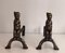 Bronze Chenets with Seated Shamans, 1930s, Set of 2, Image 12
