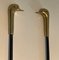 Brass and Lacquered Metal Duck Fireplace Tools, 1970s, Set of 5 8