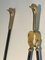 Brass and Lacquered Metal Duck Fireplace Tools, 1970s, Set of 5, Image 7