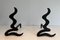 Steel and Wrought Iron Chenets, 1970s, Set of 2 12